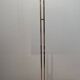 Brass Floor Lamp with Adjustable Reflector on a Timber Base