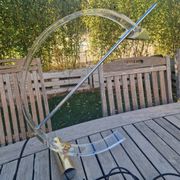 Modernist table lamp in metal, plexiglass, and brass by TECA ITALIA circa 1980.