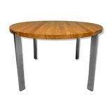 Naver Nissen and Gehl Scandinavian design round table with metal legs and wooden top