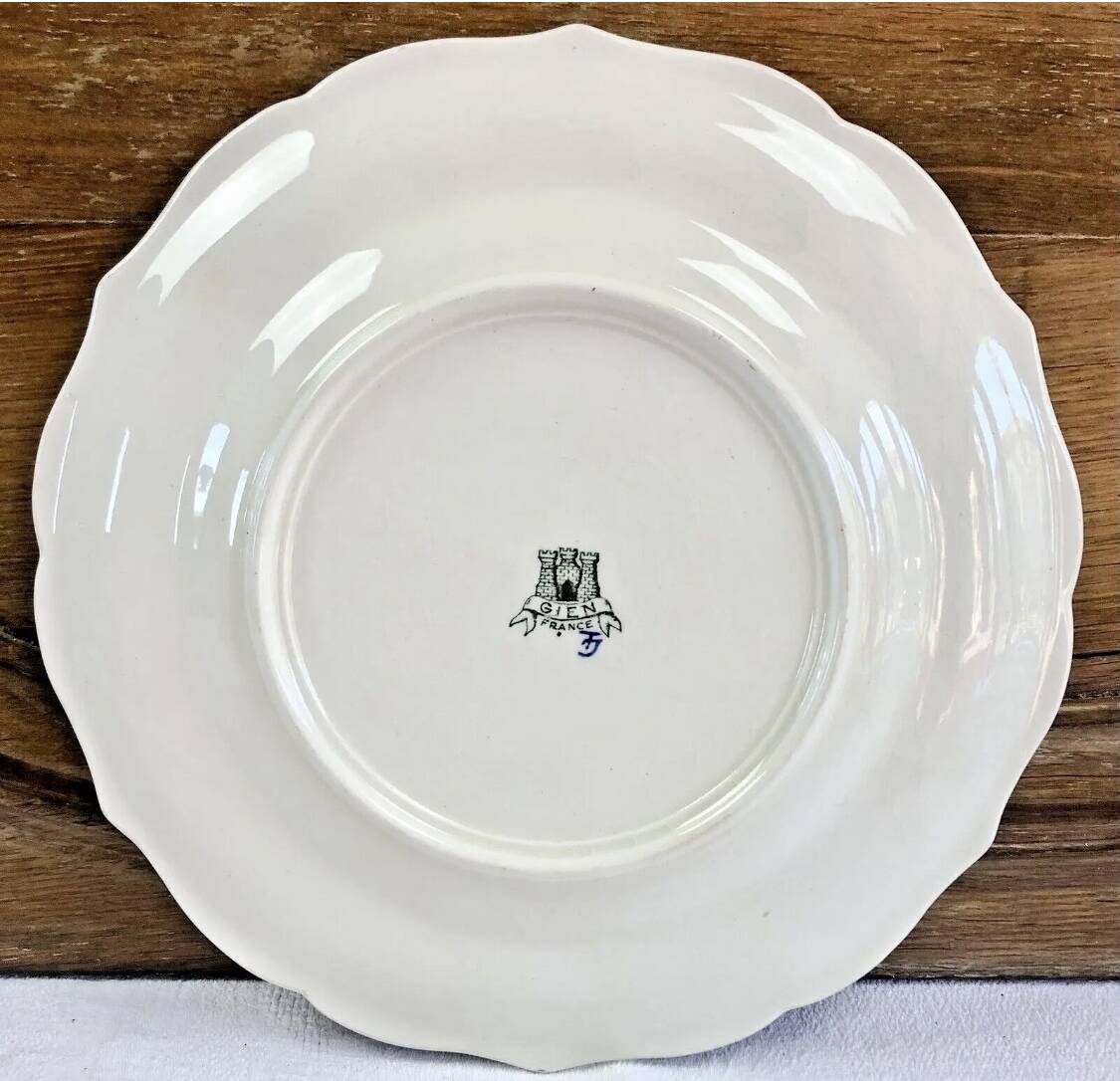 7 flat plates Gien model cornucopia 1938 1960