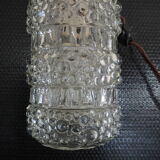Transparent worked glass sconce from the 1950s