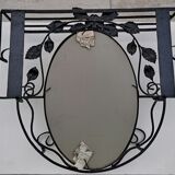 Wrought iron wall coat rack