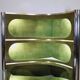 Suede and chrome dry bar with barstools in green by Willy Rizzo, Italy 1970s