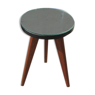 Small tripod table, glass