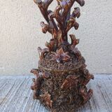 BOSSOT in Ciry-le-Noble (71) Stoneware tobacco pot with naturalist decoration