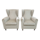 Fauteuils en velours italiens modernes du milieu du siècle, attribués à Gio Ponti, années 1950