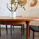 Table ronde scandinave extensible en teck