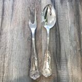 Paire de couverts de service en argent