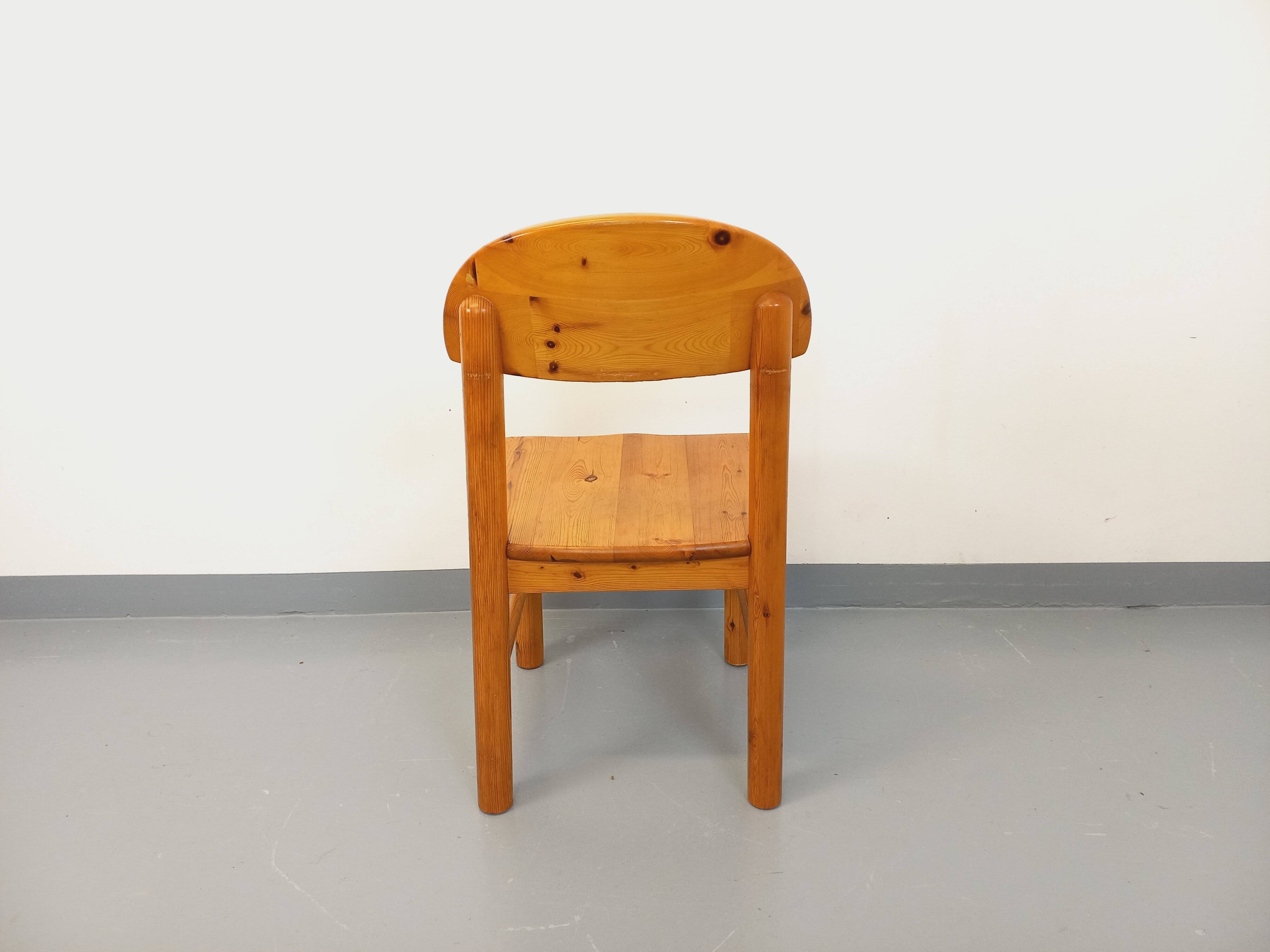Vintage Scandinavian Rainer Daumiller chair in pine from the 70s