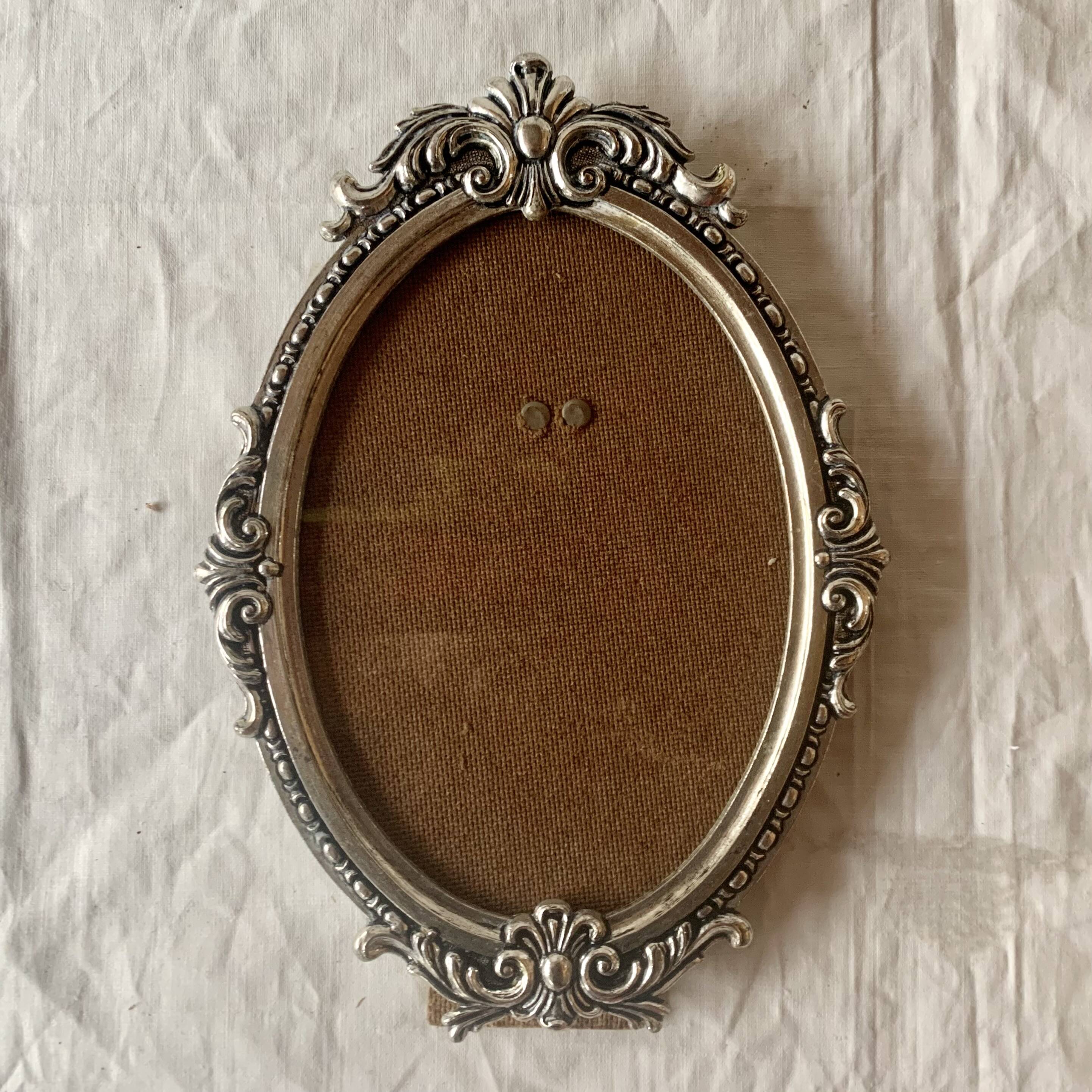 Pair of vintage silver metal frames