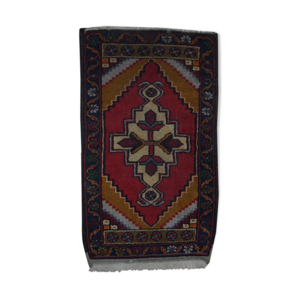 Tapis Yastic Turc semi-antique - 100x58cm - Bon état sur Selency