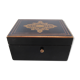 Jewelry box in blackened wood marquetry brass napoleon iii