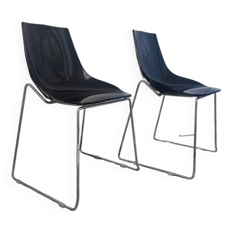 Paire de chaises design Dal segno vintage