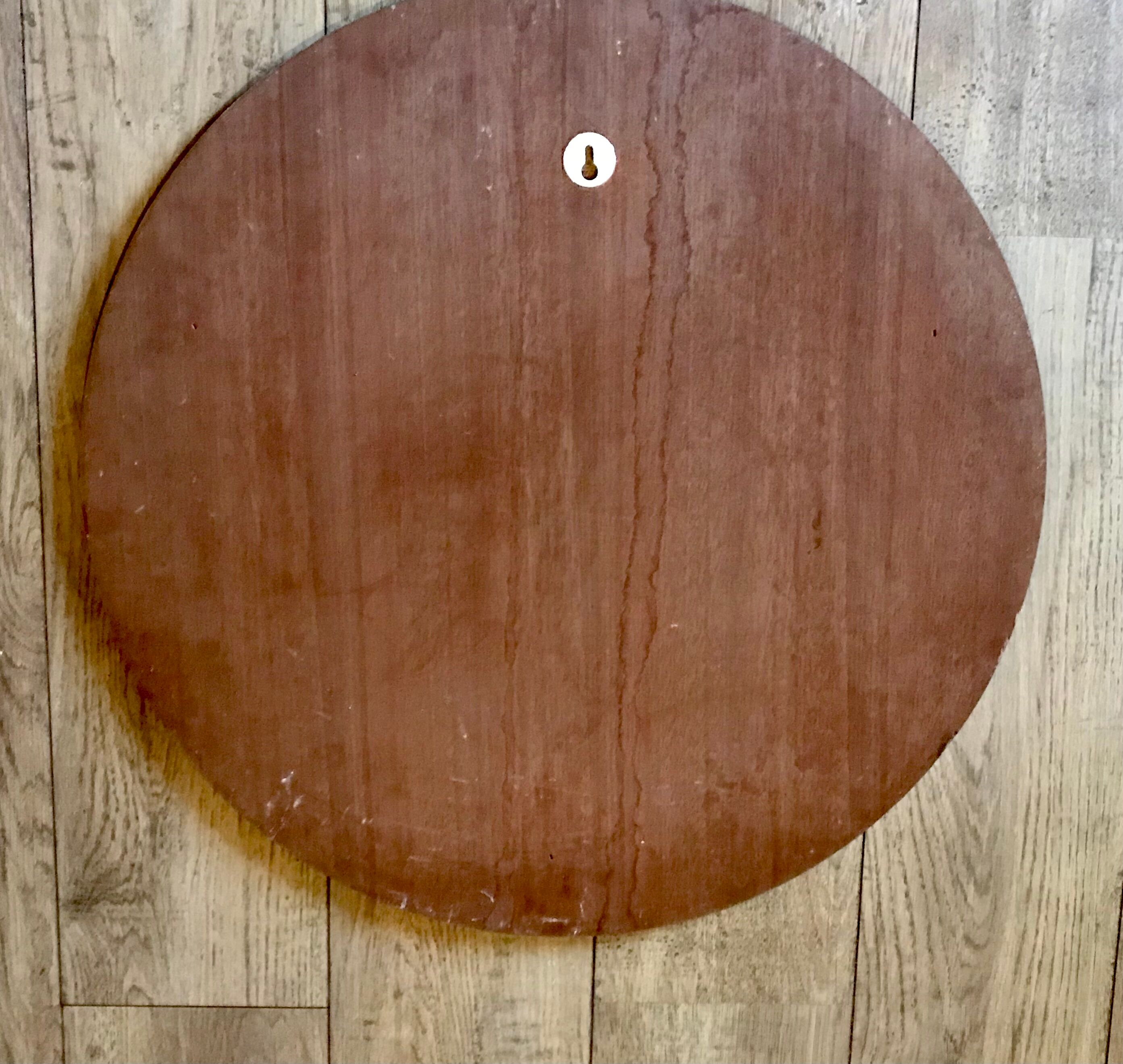 Vintage round mirror Scandi 1960-1980's teak