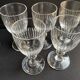 Decanter and 6 crystal cut glasses XIXth
