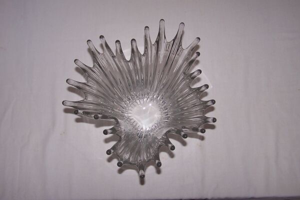 Vase corolle goutte, cristal, années 50