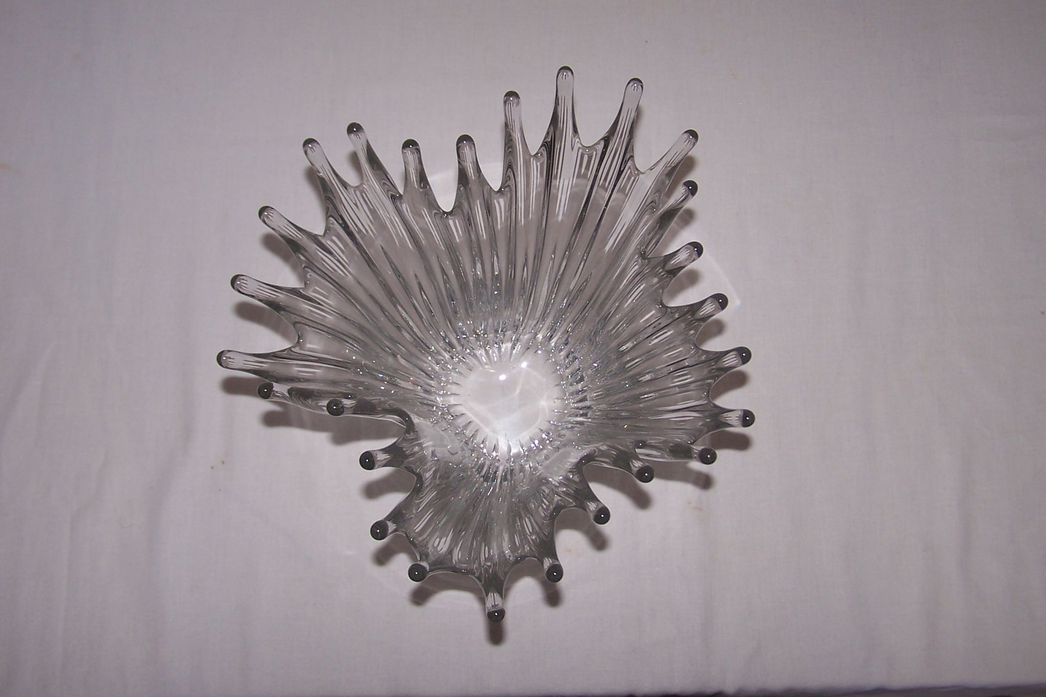 Vase corolle goutte, cristal, années 50