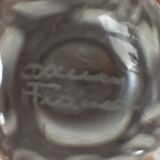 Set of four crystal knife holders signed Daum