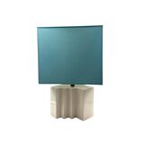 Hollywood regency set of 2 ceramic table Lamps, France 1970s