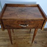 Paire chevets bois placage remarquable années 60