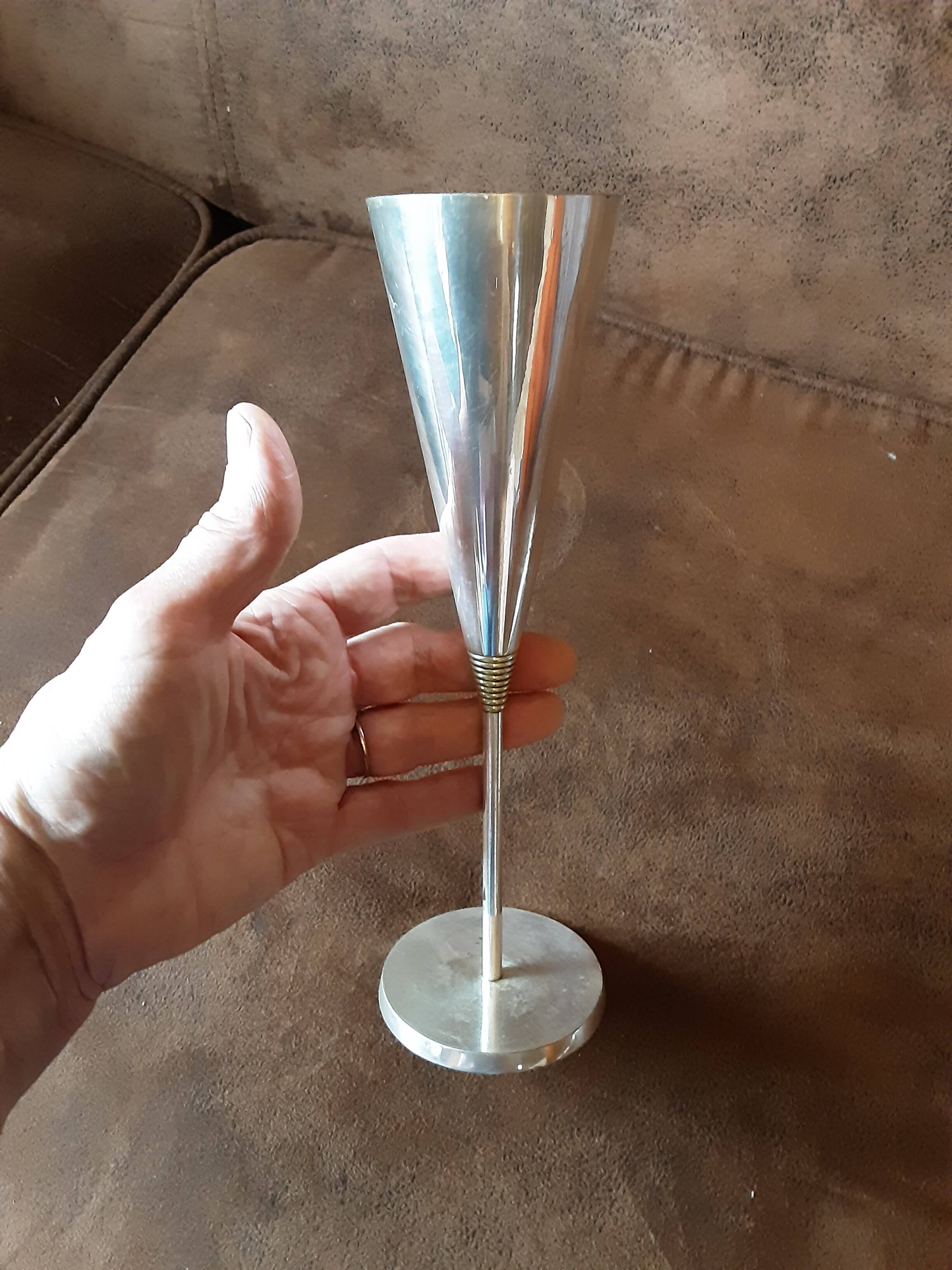 Set of vintage metal flutes