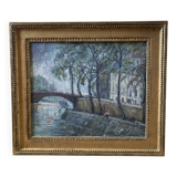 Painting of the Paris bridge by Lewandowska