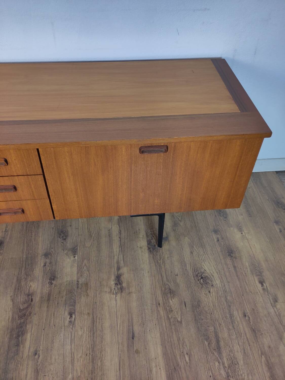 Scandinavian teak and metal sideboard