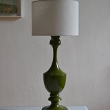 Vintage olive green lamp base circa 1970