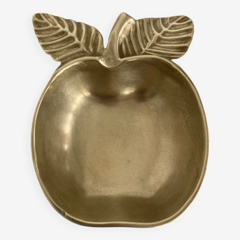 Pomme vide poche en laiton doré