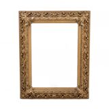 Antique mirror in richly decorated frame, France.