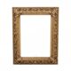 Miroir ancien dans un cadre richement décoré, France.