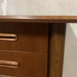 Scandinavian teak desk from the 1960s, length 110 cm