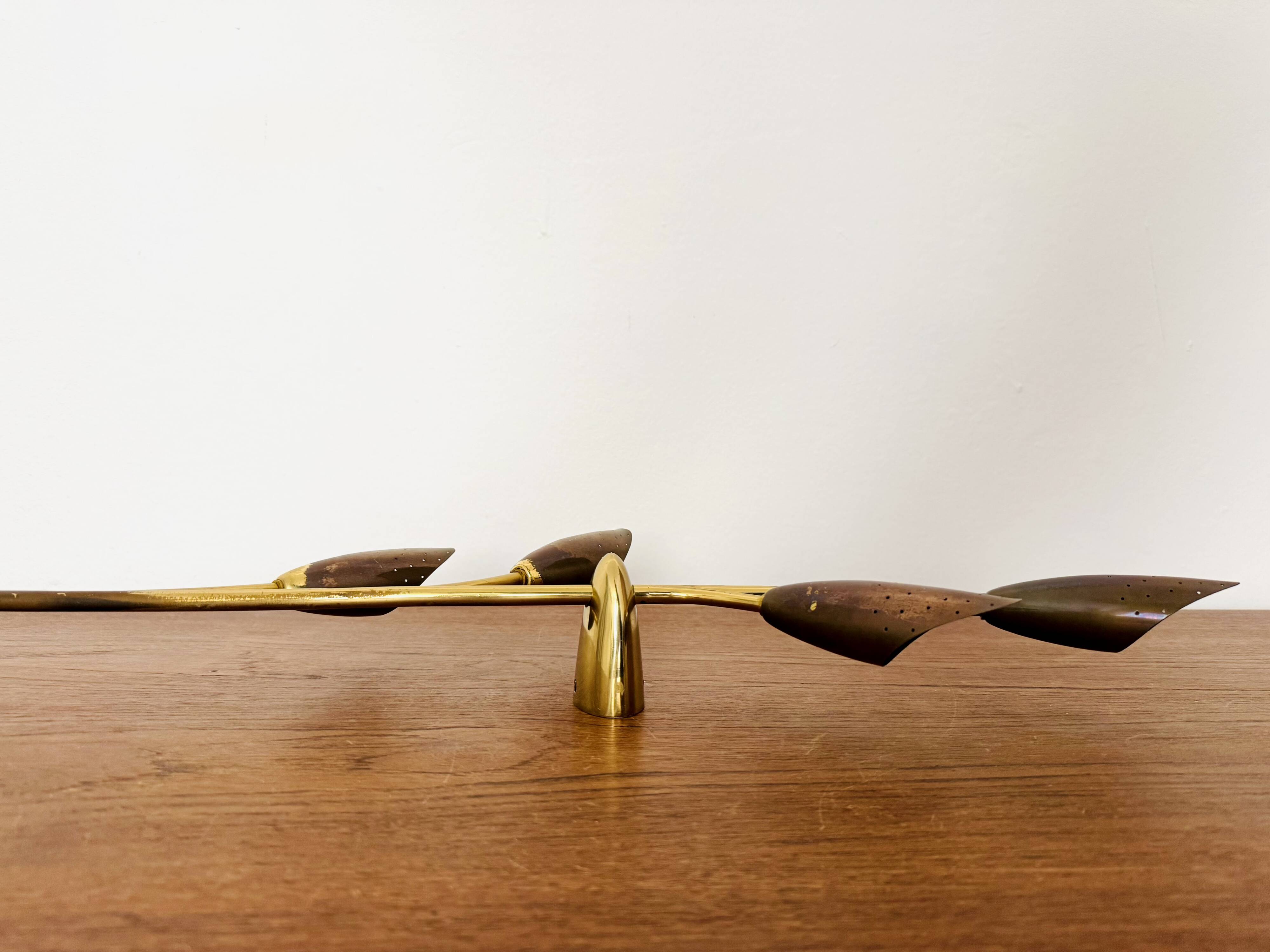Floral Brass Wall Lamp by Rupert Nikoll