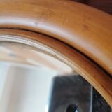 Rattan mirror vintage apple 1960 1970  33x32cm