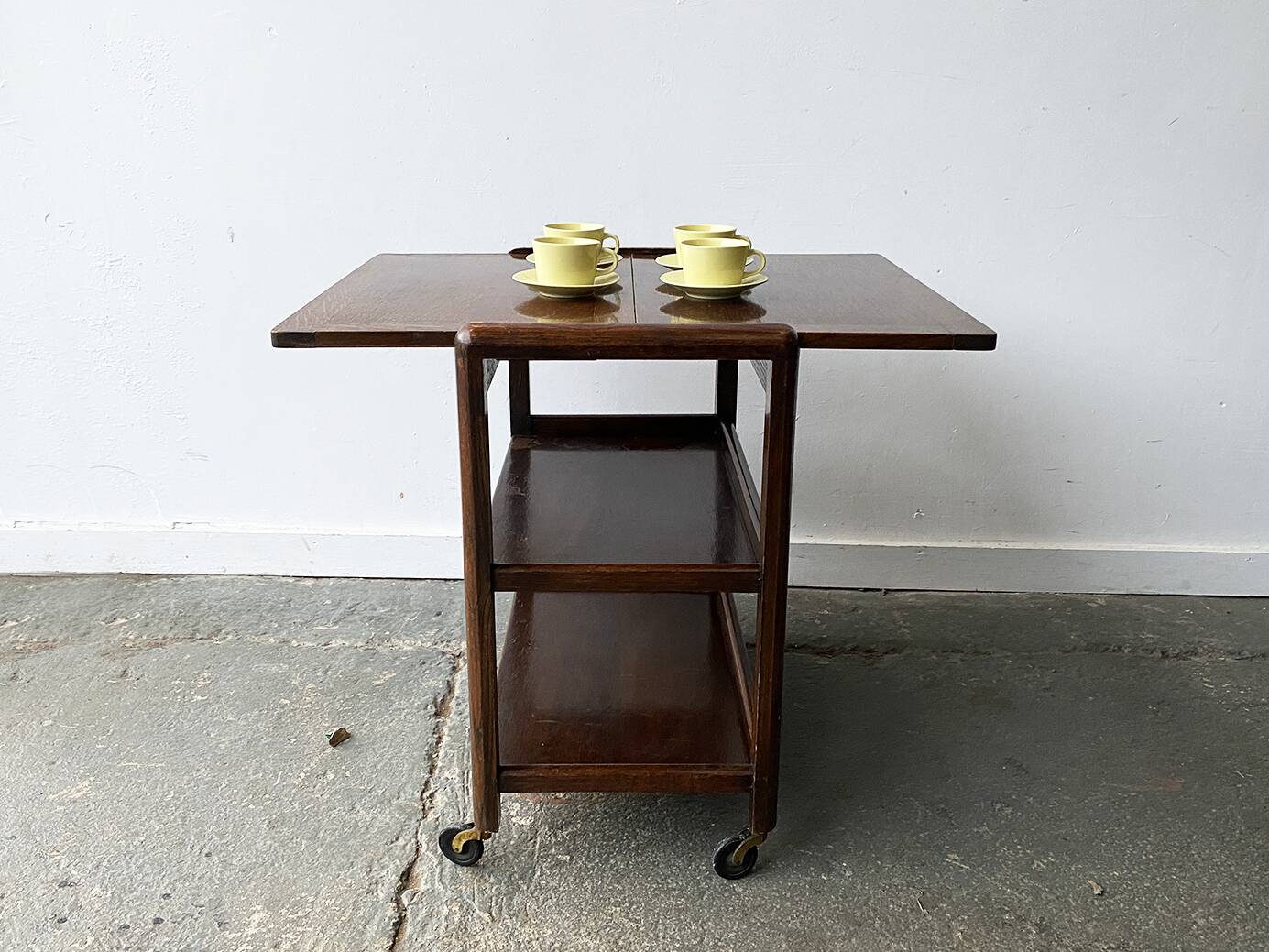 Desserte extensible ou table d'appoint Art Déco vintage des années 1930