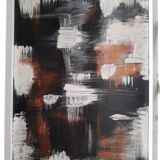 Hand painted canvas with metal frame