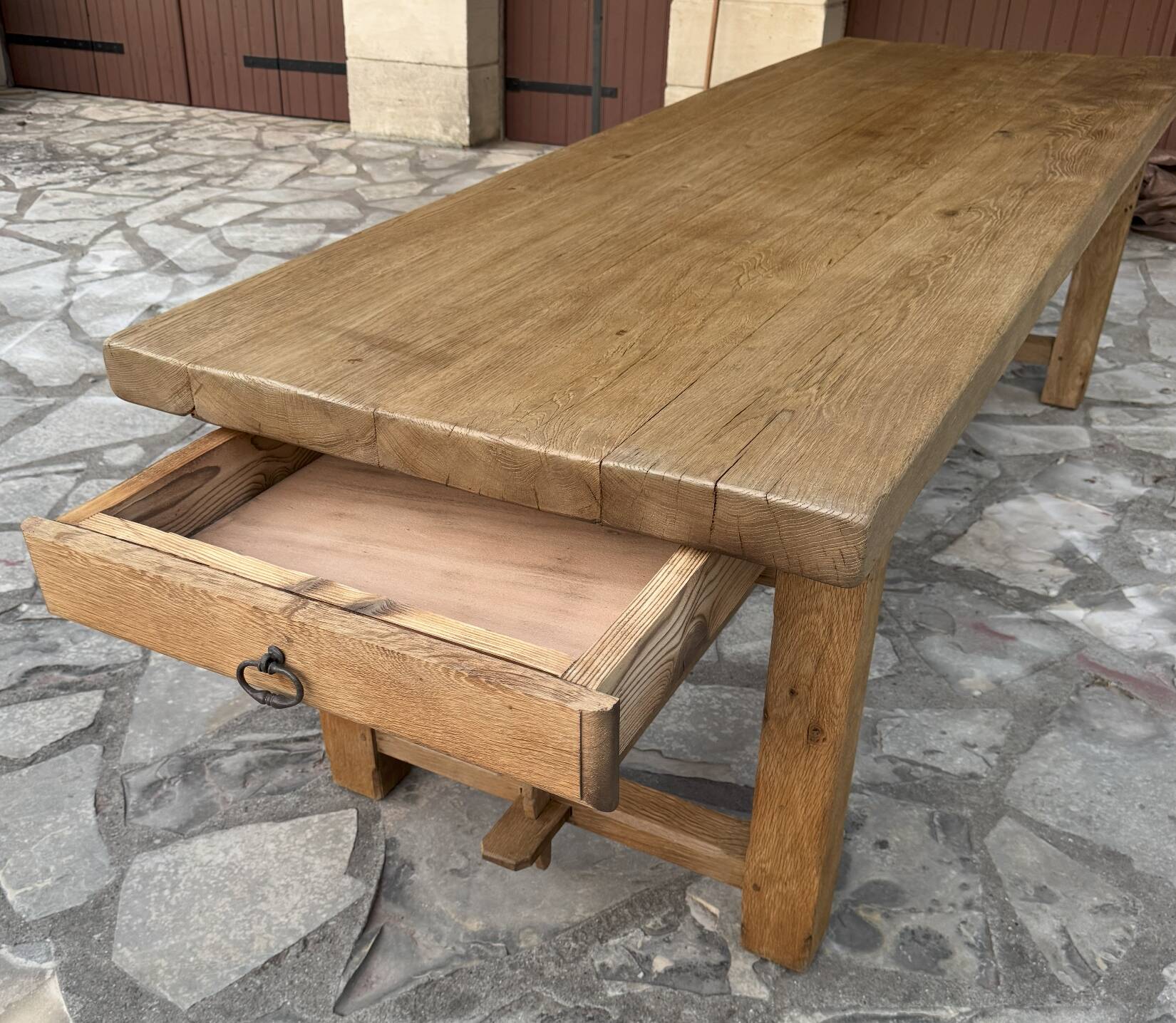 Solid oak farmhouse table
