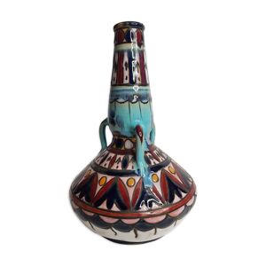 Vase en faïence coloré