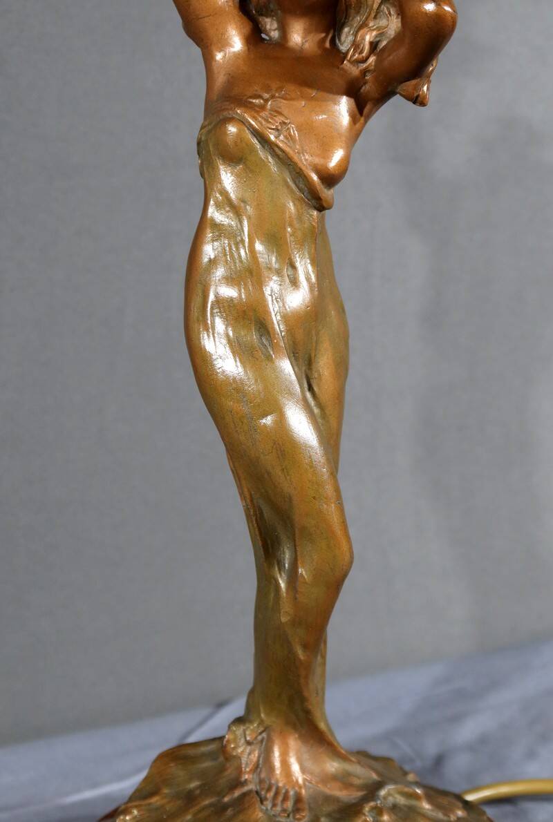 Regulate Lamp, Art Nouveau style, signed C.Rosa – Mid 20th century