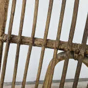 Quatre fauteuils en osier vintage, années 1970