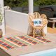 Recycled cotton handmade rug - Reversible - Multicolor