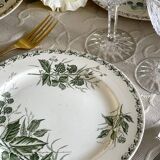 7 flat plates made of ironstone.