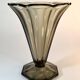 Art Deco tulip vase in smoked glass – Czechoslovak elegance 🇨🇿