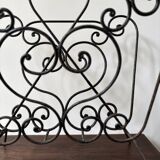 Vintage 50s cast iron magazine rack