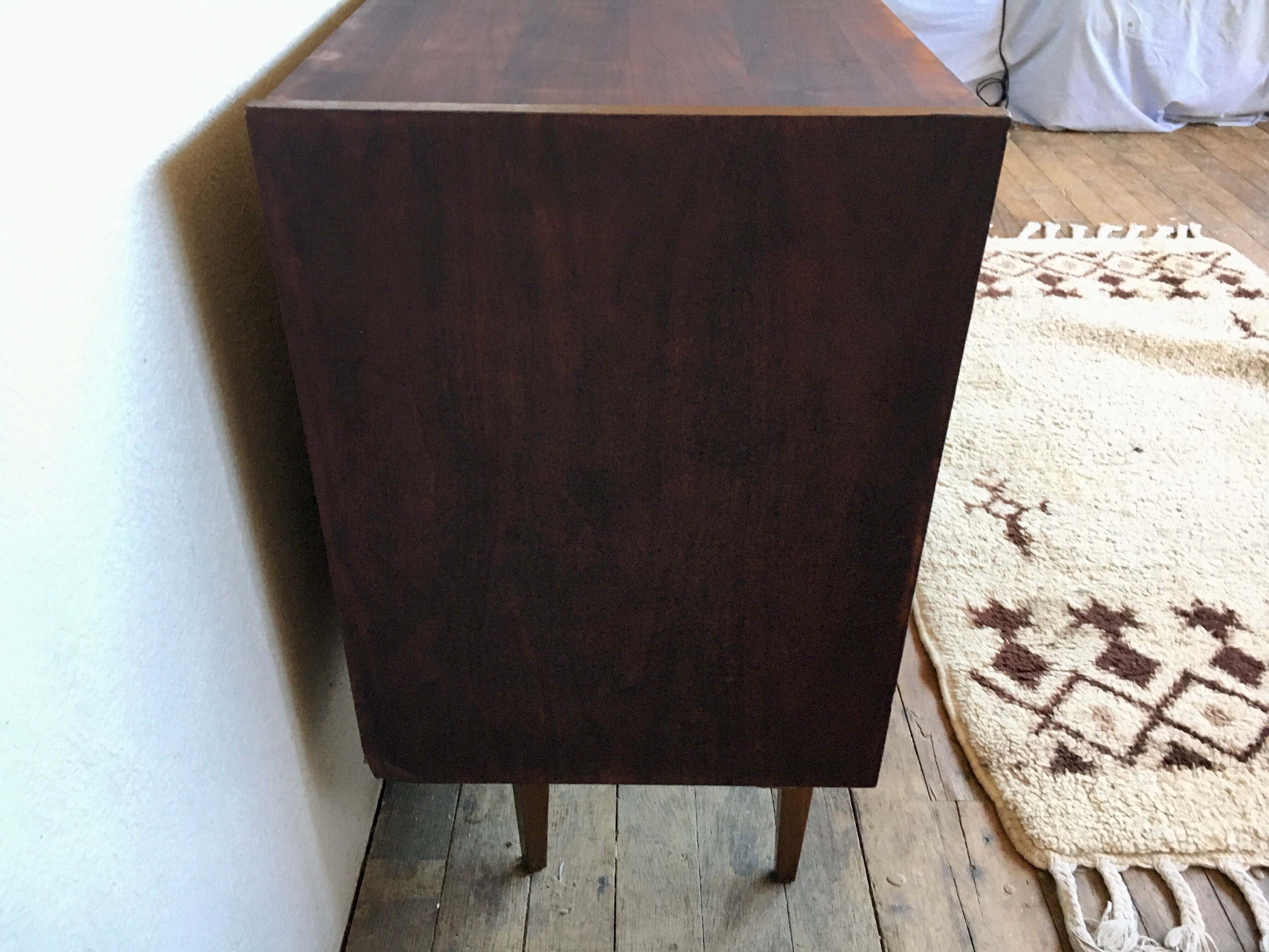 Enfilade bahut meuble tv hifi vintage pieds fuseaux  teck - 50/60 - look scandinave