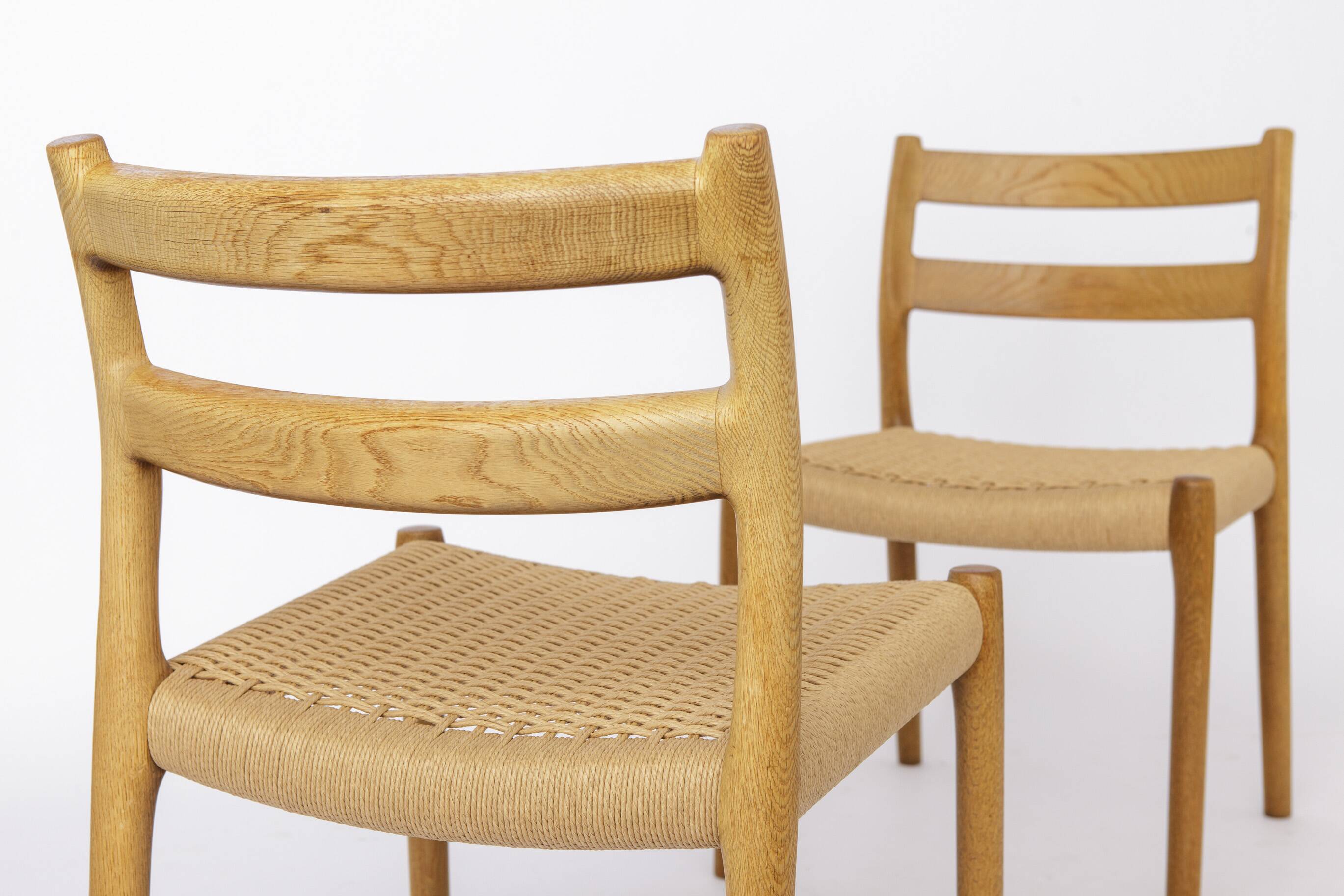 Niels Otto Møller Model 84 Dining Chairs Set of 4, Oak, 1970s Danish