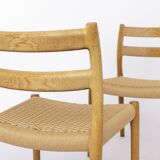 Niels Otto Møller Model 84 Dining Chairs Set of 4, Oak, 1970s Danish