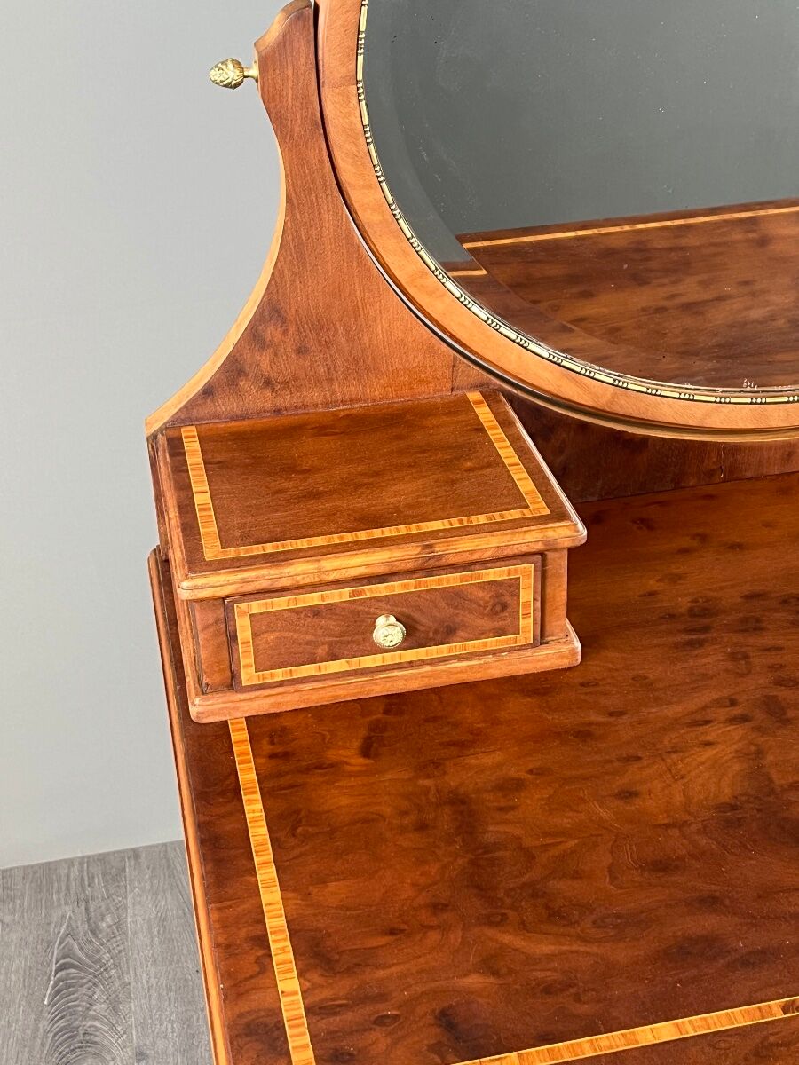 Louis XVI style dressing table in marquetry, 20th century