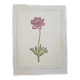 La Roche Laffitte (Born in 1943) - Watercolour drawing on silk - Anemone