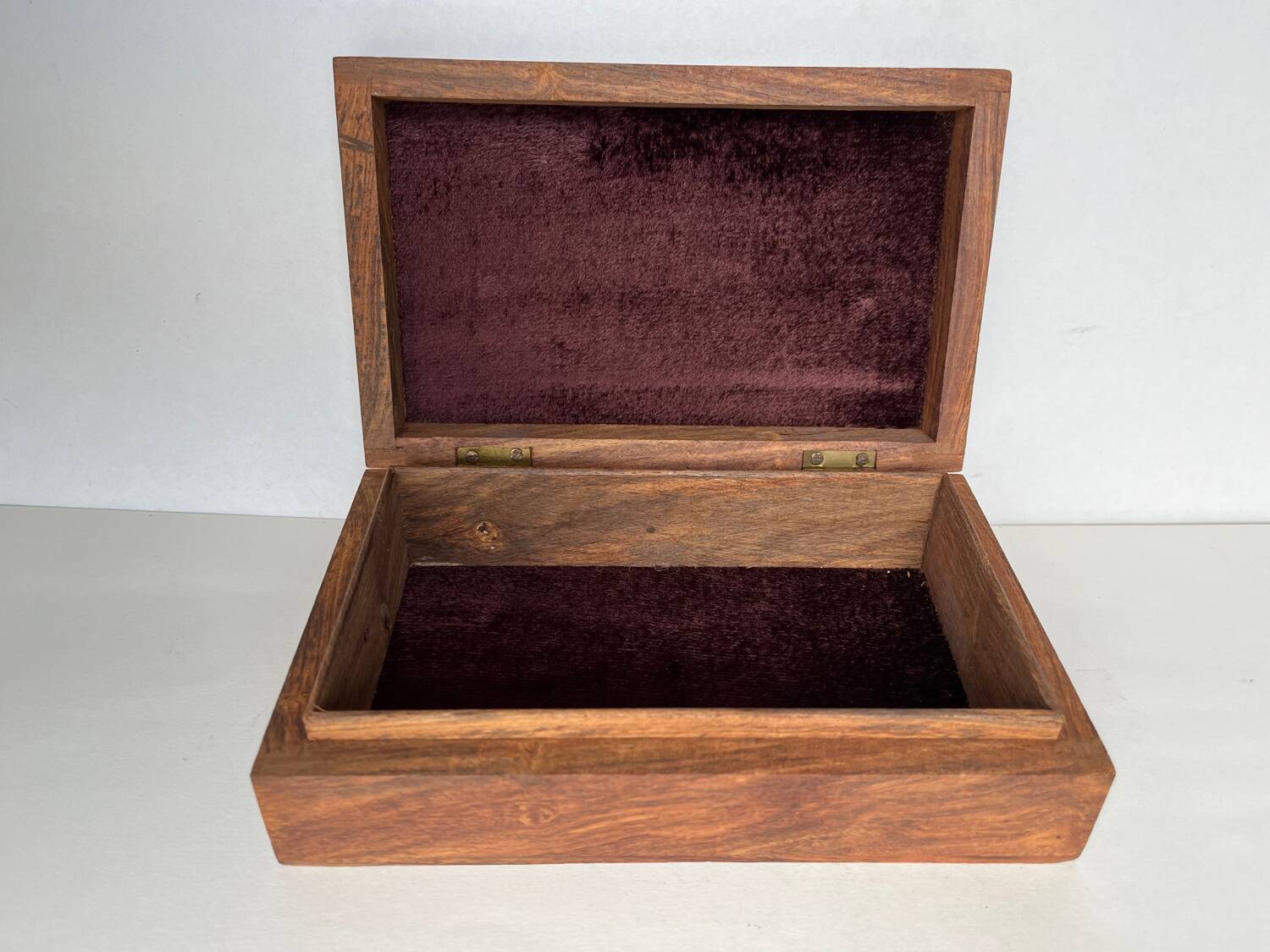 Carved wooden jewelry box